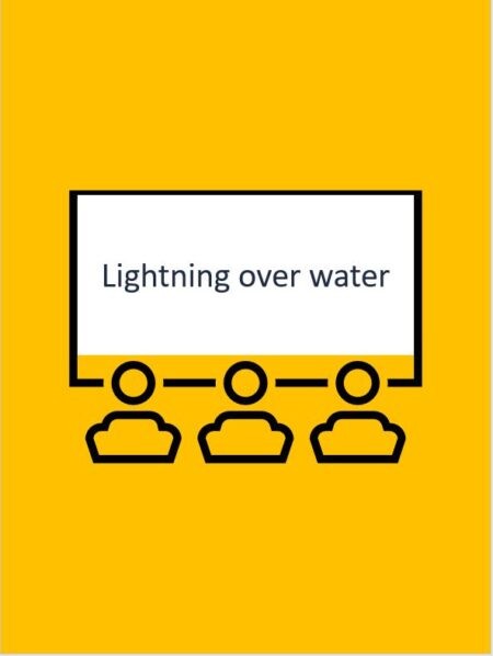 Lightning over water